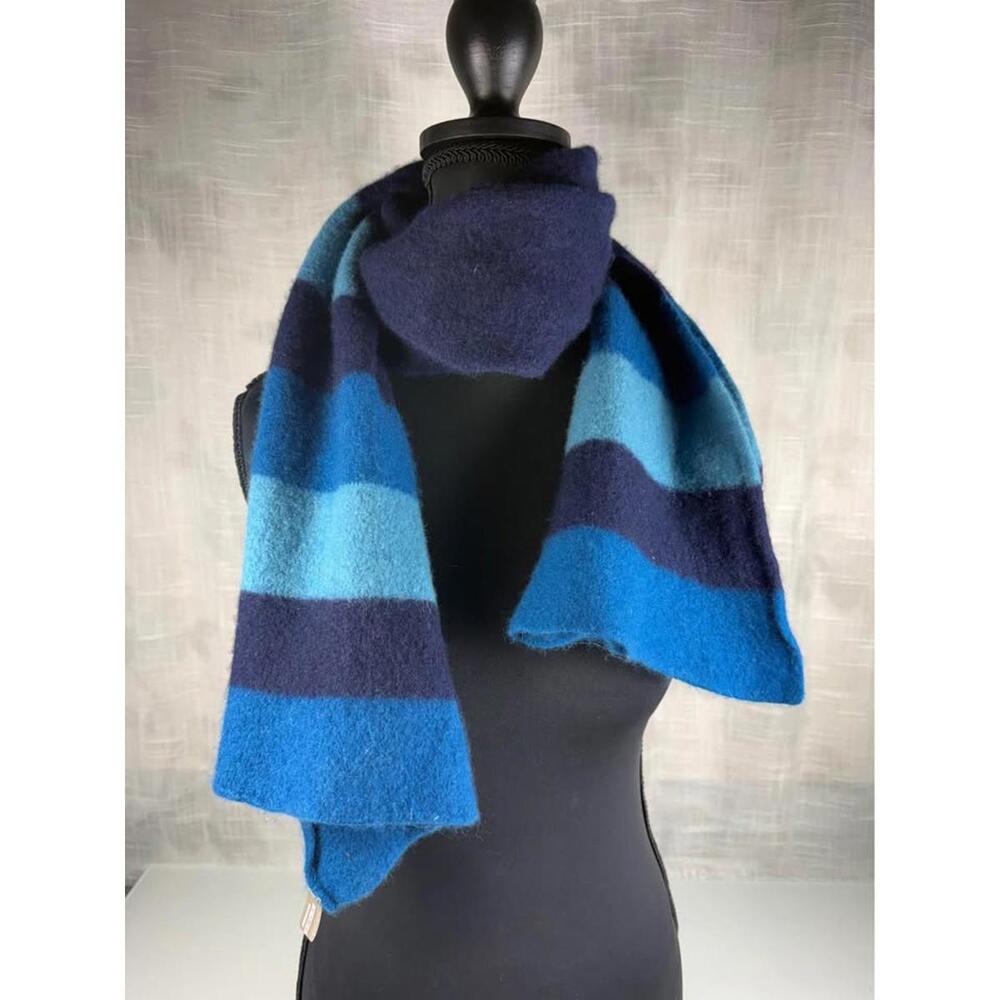 Nordstrom 100% Cashmere Scarf Striped Academia Preppy Cozy (53x13”) Y2K 2000s